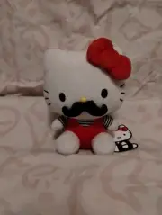Sanrio 2012 Hello Kitty Mustache Plush Hot Topic Exclusive -NEW