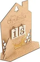 Alipis Christmas Wood Calendar Desk Countdown Christmas Wooden Calendar Wood Decoration