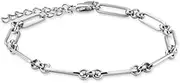 [Rosefield] Women's Multilink Silver-Tone Bracelet, 16.5-19.5cm