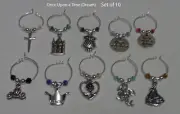 Once upon a Time Wine Charms Set of 10