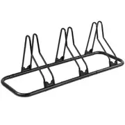 CyclingDeal Bicycle Floor Type Adjustable Parking Rack Stand - for Mountain MTB and Road Bike Indoor Garage Storage - for 3 Bikes