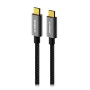 mbeat Tough Link 1.8m USB 3.2 Gen2 USB-C Cable - Space Grey transfer at speeds up to 10Gbps Video Resolution: Maximum 4K/60Hz