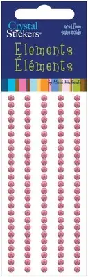 6 Pack Mark Richards Crystal Stickers Elements 3mm Round 125/Pkg-Light Pink CS3M