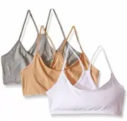 NEW Calvin Klein Big Girls' Racerback Crop Training Bra Bralettes 3 Pack SMALL