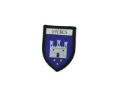 Patch printed embroidery travel souvenir shield crest city france flag hyeres