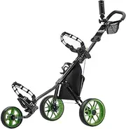 CaddyTek 11.5 v3 Superlite Deluxe 3-Wheel Golf Buggy/Push Cart - 1 Year Australian Warrant (Lime)