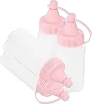 Cabilock 4pcs Reusable Squeeze Bottles for Sauces Condiments Dressings Portable Honey Jam Dispenser for Home Professional Kitchen Use