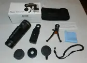 NEW Mikamax Phone Telescope - 40 x 60 Zoom - Tripod & Adjustable Mount w/Case MM