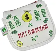 Foretra – Putt for Dough - Money Maker White Golf Putter Headcover Quality PU Leather Magnetic Closure for Square Mallet Style Putters Scotty Cameron Odyssey Taylormade Ping