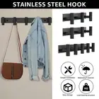 1/2Pcs Bath Towel Hook Rack Coat Hook Rack with 3/5 Hooks Wall Mounted flwvv