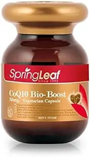 Spring Leaf 50mg CoQ10 Bio-Boost 60 Vege Capsules Heart Brain Support Energy Production Cardiovascular Health Immune Support