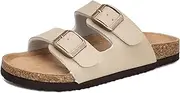 [Torotto] Boys Girls Glitter Slide Sandals Summer Non-slip Cork Toddler Slippers with Adjustable Straps for Indoor & Outdoor