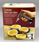 Creme Brulee Cooking Dessert 5 PC SET Butane Torch And 4 Porcelain Ramekins