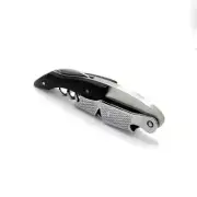 Carbon E6 Professional Waiter's Corkscrew Wine Bottle Opener - Black Handle