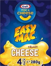 Kraft Easy Mac & Cheese Original Macaroni Cheese Pasta Sauce Quick Meal 280G