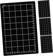 SEWACC 4pcs Magnetic Cutting Mat with Grid Pattern Durable Base for Precision Die Cutting Embossing and Crafting Workspace Tool for Sewing and DIY Projects