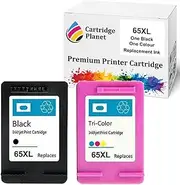 Cartridge Planet 1 Black and 1 Colour Compatible Ink for HP 65XL N9K04AA N9K03AA for HP AMP 120 125 130 HP Deskjet 2620 2621 2623 2624 2655 3720 3721 3723 3724 HP ENVY 5075 5020 5030 5032 5034 5052 ..