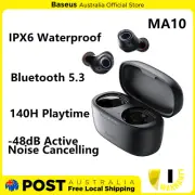 Baseus MA10 Noise Cancelling Wireless Earbuds 140H Long Playtime IPX6 Waterproof