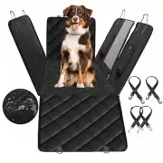 Dog Car Seat Cover for Back Seat 100% Waterproof Dog Hammock Protector Black