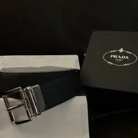 在飛比找PopChill優惠-[二手] Prada 翻轉皮帶 黑咖80/32