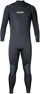 XCEL Mens Axis 4/3mm Chest Zip Wetsuit - Black - Affordable Warmth and Comfort