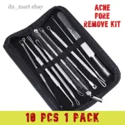 10* Acne Needle Blackhead Pimple Remover Blemish Extractor Face Tweezer Tool Kit
