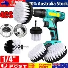 4PCS Drill Cleaning Brush Set Power Drill Attachment Grout Tile Cleaner Scrub AU