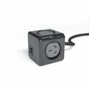 Allocacoc Powercube Extended Outlets with USB 1.5M - Black