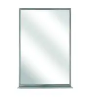 Bradley Bathroom washroom Angle Mirror with stainless Frame & Shelf 7805-018240