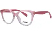 Chloe CC0021O 004 Eyeglasses Youth Kids Pink/Crystal Full Rim Oval Shape 47mm