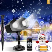 Snowflake Projector Lights Outdoor with Remote Control, Christmas Snowflake Proj