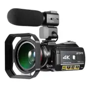 ORDRO AC3 30MP 4K Camcorder Wifi Video Camera w/ Microphone Wide-Angle Lens Hood