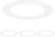 uxcell 4-Pack Goof Rings for 2 Inch Recessed Lights, 2.4" ID 3.6" OD Durable Steel Trim Ring Flush Mount Matte White Can Light Trim Ring Cover for Ceiling Can Downlights