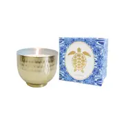 Iron/Wax 11.5cm Scented Tealight Candle Turtle French Pear - Gold