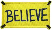 [Stitch-Witch] 3" Believe Sign Motivational Morale Embroidered Iron On Patch