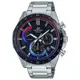 CASIO EDIFICE 三針三眼迷人漸層紳士腕錶-銀X漸層(EFR-573HG-1A)/47.1mm