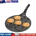 7 Cup Pancake Pan Non-stick Griddle Pancake Maker for Kids Breakfast(Black) #AU