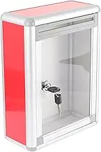 COHEALI Wall Mounted Suggestion Box with Lock Durable Voting Storage Box for Office School Factory Use Secure and Easy Access Letter Mailbox