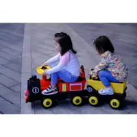 在飛比找松果購物優惠-現貨 電動小火車 可坐雙人 四輪童車 兒童電動車 電動火車 