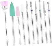 WOFASHPURET 10pc Tungsten Steel Nail Drill Bits Set Grinding Head for Gel/acrylic Nails Professional Manicure Kit