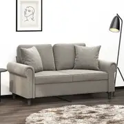 Throw Pillows 2 pcs Light Grey 40x40 cm Velvet