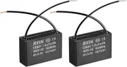 uxcell Ceiling Fan Capacitor CBB61 1.5uF 450V AC 2 Wires Metalized Polypropylene Film Capacitors 37x23.5x12.6mm for Water Pump Motor Generator, Pack of 2
