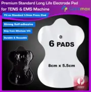 6 Electrode Pads for TENS EMS Machine Massager XFT CIRCULATION Unit Replacement
