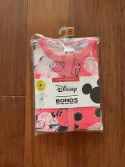 Bonds Disney Baby Girl Mickey Minnie Mouse Pink Zip Wondersuit Size 00 BNIP