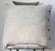 Beige Cotton Jute Cushion Cover - Heather Beige