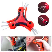 Rolson Folding Hex Key Set 9pcs 1.5-6mm Allen key Wrench Workshop DIY Garage