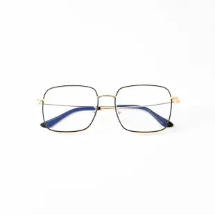 【ASLLY】Y1003金邊經典大方框濾藍光眼鏡