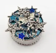 Kirks Folly Seaview Angel & Starlight Trinket Box Blue/Silver #151