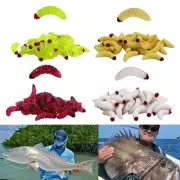 Premium Performance 50pc Pack of Maggot Soft Lure Baits for Trout Enthusiasts