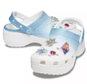 Crocs Disney Frozen Platform Glitter Clogs For Adults Women’s Size 10